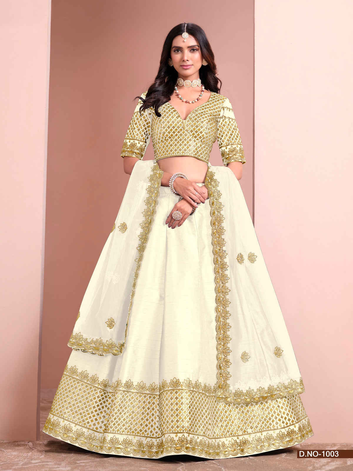 Anaita White Art Silk Designer Lehenga With Blouse | Grocsy