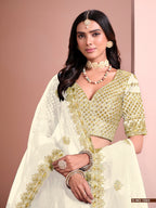 Anaita White Art Silk Designer Lehenga With Blouse | Grocsy