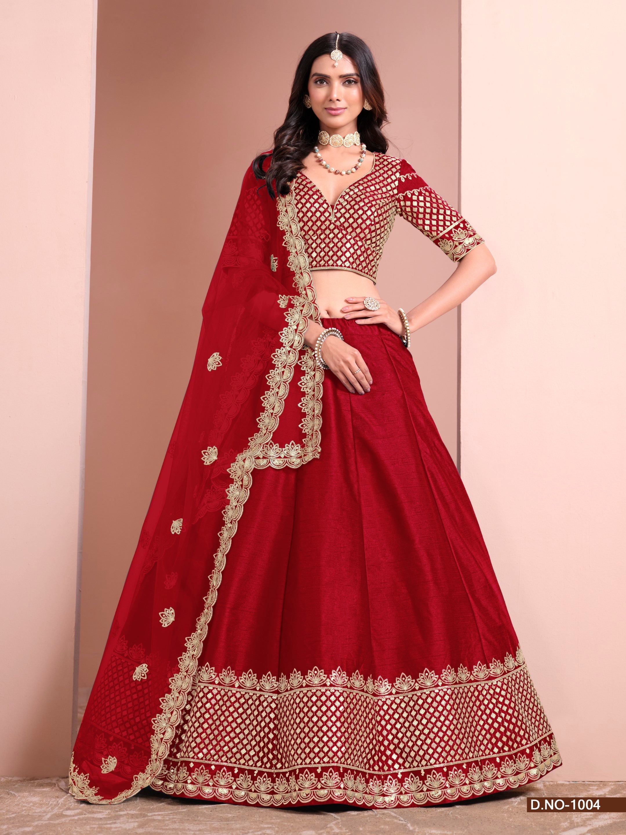 Anaita Red Art Silk Designer Lehenga With Blouse | Grocsy