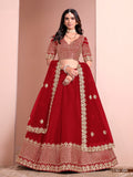 Anaita Red Art Silk Designer Lehenga With Blouse | Grocsy