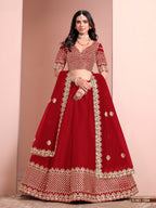 Anaita Red Art Silk Designer Lehenga With Blouse | Grocsy