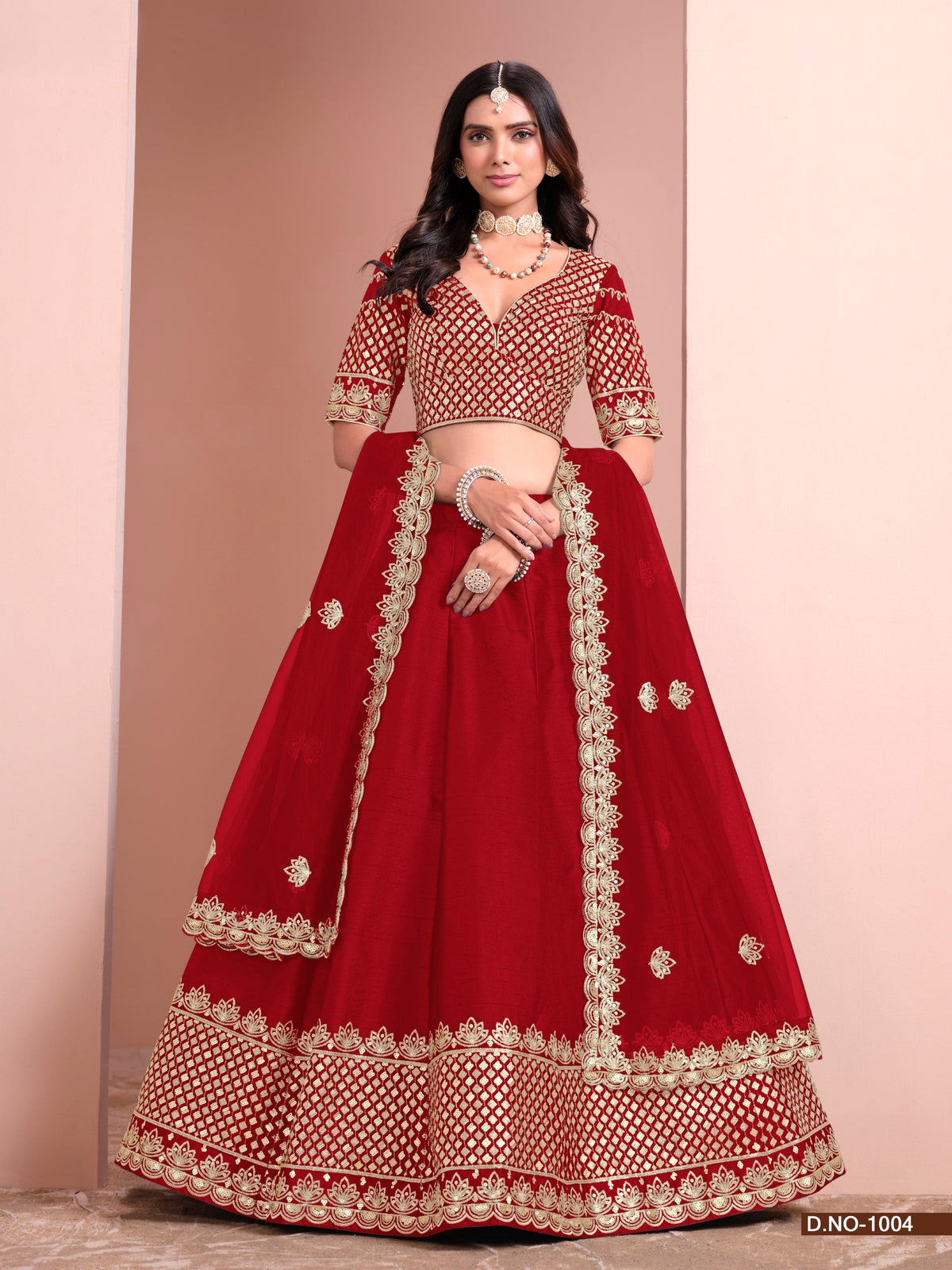 Anaita Red Art Silk Designer Lehenga With Blouse | Grocsy