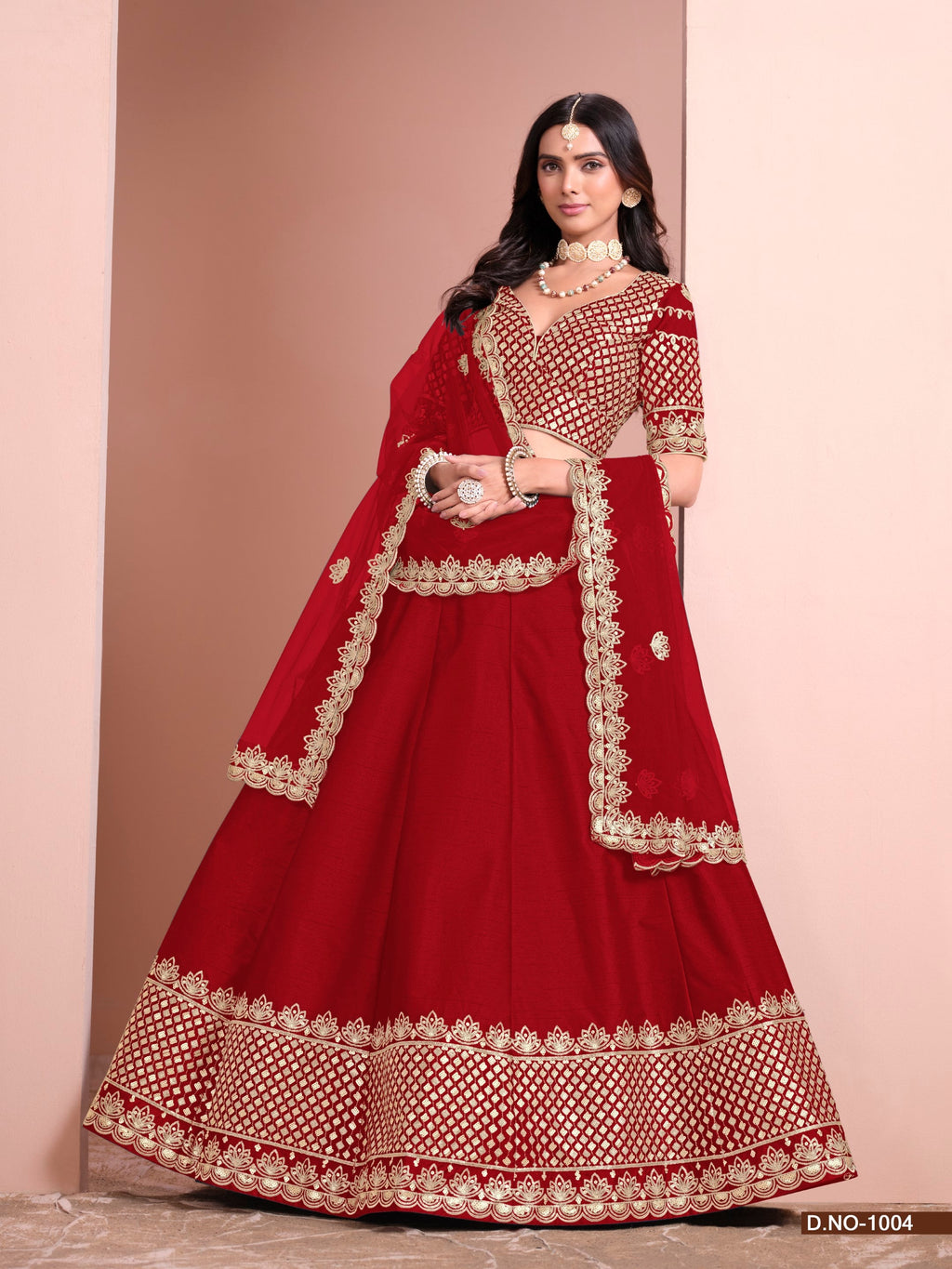Anaita Red Art Silk Designer Lehenga With Blouse | Grocsy