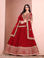 Anaita Red Art Silk Designer Lehenga With Blouse | Grocsy