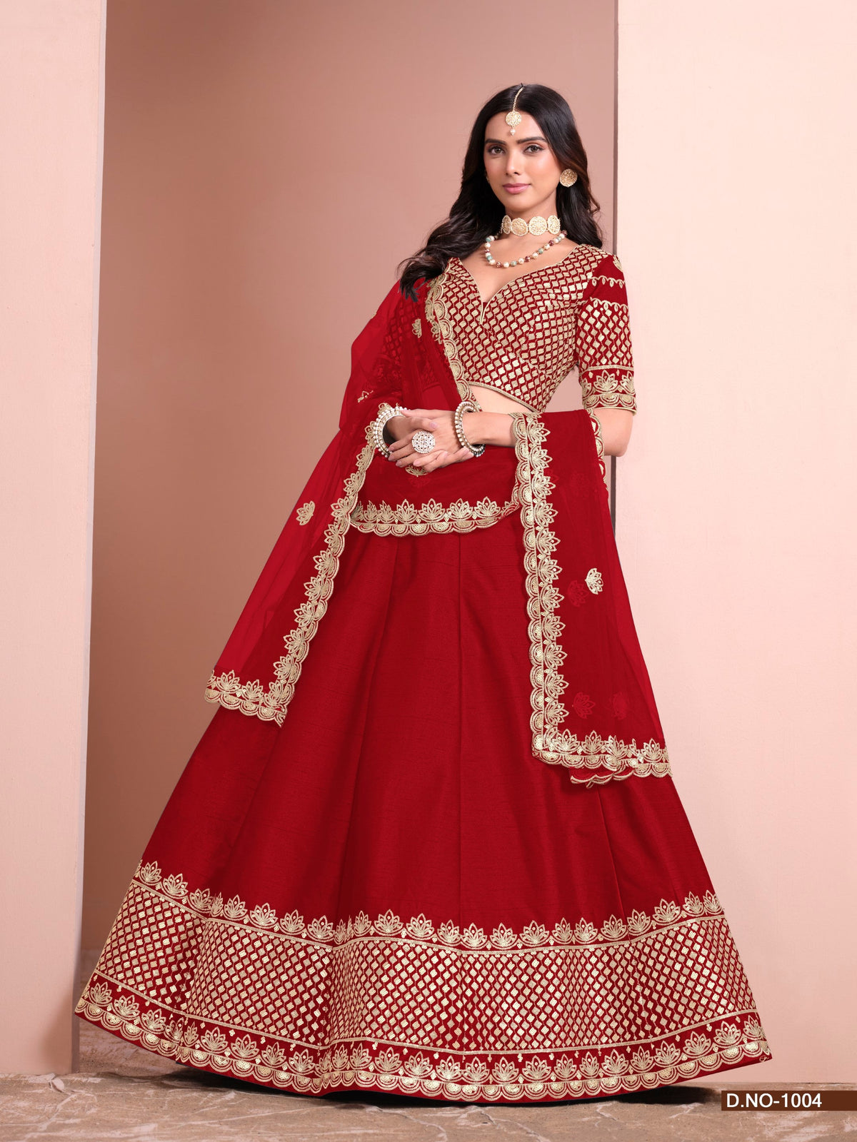 Anaita Red Art Silk Designer Lehenga With Blouse | Grocsy