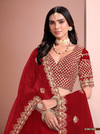 Anaita Red Art Silk Designer Lehenga With Blouse | Grocsy