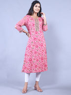 HERE&NOW Printed Straight Regular Fit Kurta | Grocsy