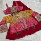 Anaita Magenta Heavy Chinon Silk Readymade 3 Piece Set With Sequence & Mirror Work | Grocsy