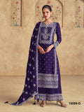 Anaita Purple Premium Embroidered Georgette Salwar Suit | Grocsy