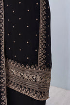 Anaita Black Premium Embroidered Georgette Salwar Suit | Grocsy