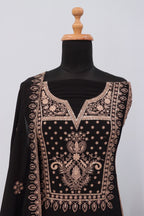 Anaita Black Premium Embroidered Georgette Salwar Suit | Grocsy