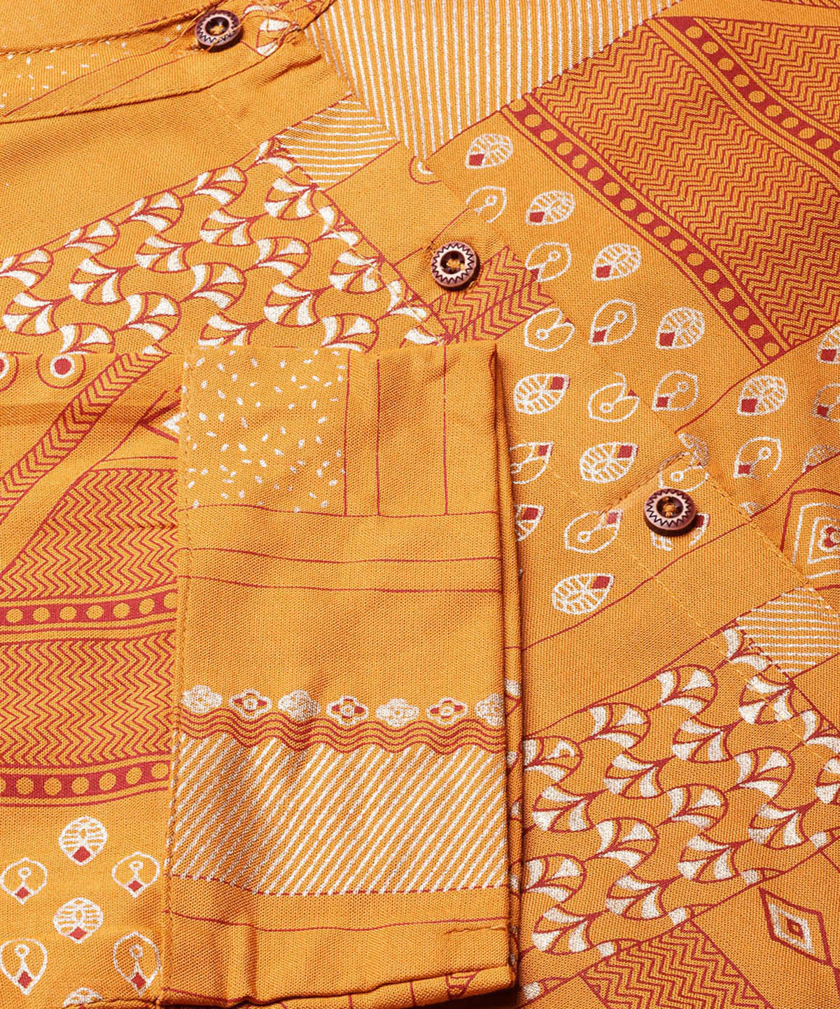 Juniper Womens Mustard Rayon Geometric Foil Printed Handkerchief Dress | Grocsy