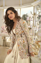 Anaita Off-White Silk Stitched Suit With Embroidery Work | Grocsy