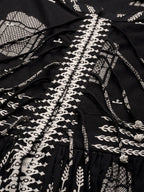 Sangria Women Black & White Ethnic Motifs Printed Pure Cotton Kurta with Sharara | Grocsy