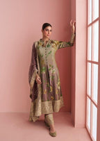 Anaita Multi Silk Stitched Anarkali Suit With Digital Printed Work | Grocsy