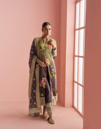 Anaita Multi Silk Stitched Anarkali Suit With Digital Printed Work | Grocsy