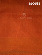 Shades of Dark Green And Orange Colour Patola Print Semi Chanderi Saree By Gayathri Reddy Designer Studio | Grocsy