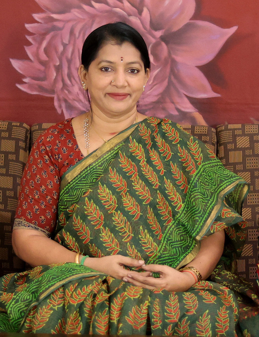 Combo of Green, Red And Yellow Colour Block Print Pure Kota Doria Printed Saree By Gayathri Reddy Designer Studio | Grocsy