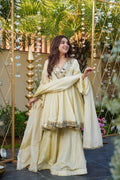 Anaita White Silk Readymade Suit with Real Mirror Work | Grocsy