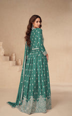 Anaita Green Chinon With Sequence Embroidery Salwar Suit | Grocsy