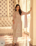 Anaita Peach Georgette Stitched Suit With Embroidery & Beads Work | Grocsy