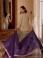 Anaita Cream Georgette Stitched Suit With Embroidery & Beats Work | Grocsy