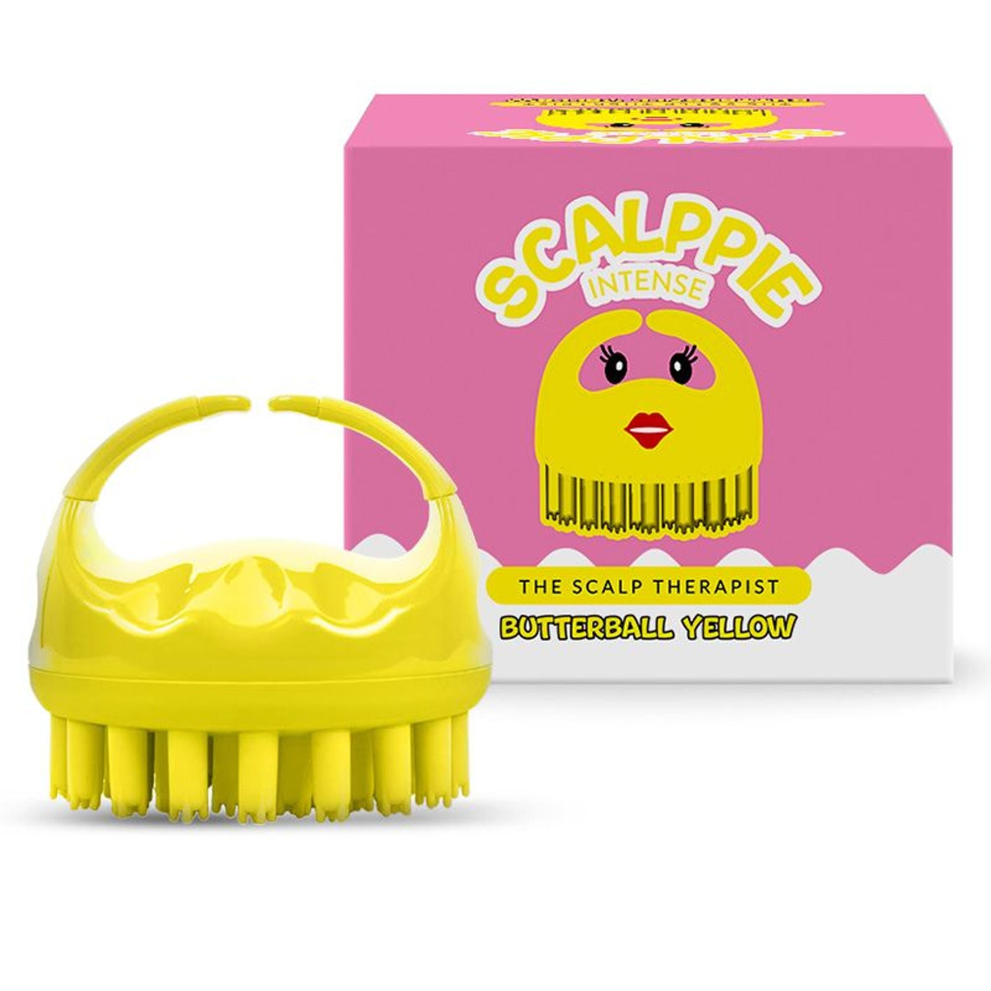Scalppie Pro Silicon Hair Scalp Massager & Shampoo Brush Scrub Hair Growth & Anti Dandruff - Yellow | Grocsy