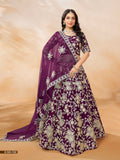 Anaita Purple Embroidered Heavy Art Silk Designer Lehenga With Blouse | Grocsy