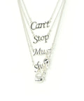 Silver-Plated Alloy Quotation Layered Necklace - The Pari | Grocsy