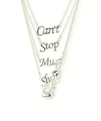 Silver-Plated Alloy Quotation Layered Necklace - The Pari | Grocsy