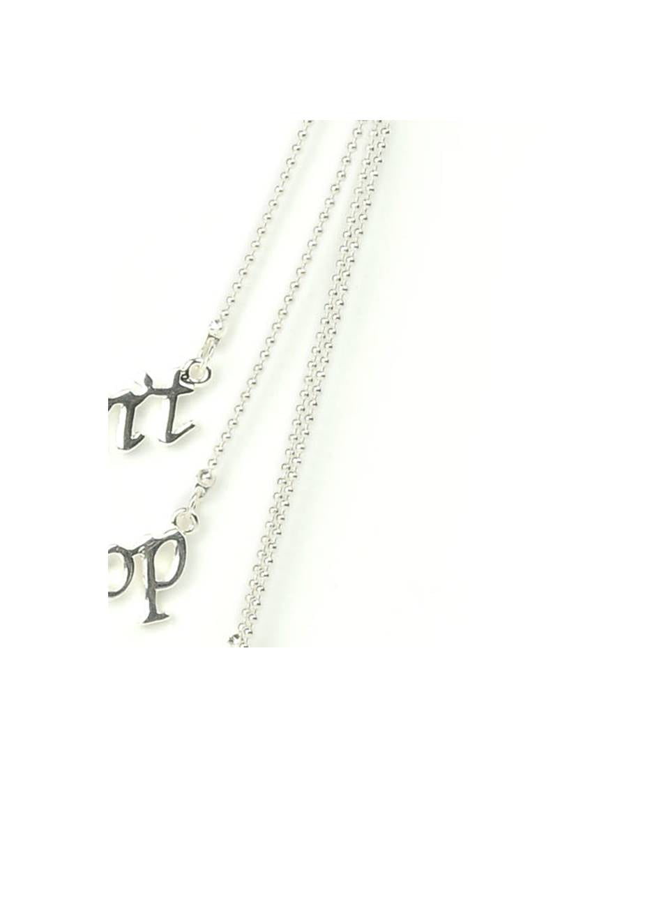 Silver-Plated Alloy Quotation Layered Necklace - The Pari | Grocsy