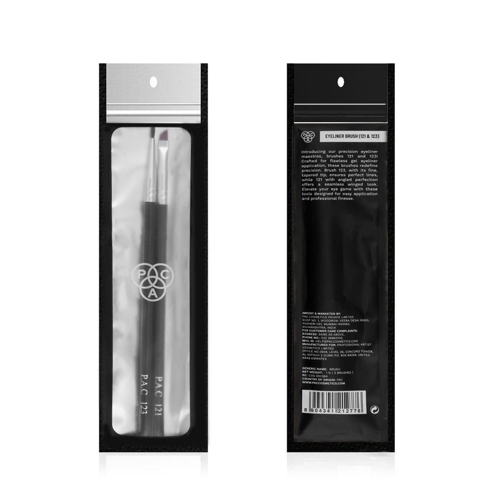 PAC Studio Eyeliner Brush Combo - 121 & 123 | Grocsy