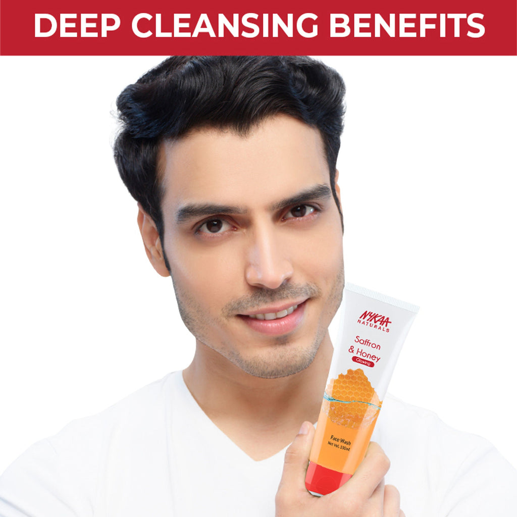 Nykaa Anti-Acne Face Wash With Salicylic Acid, Tea Tree & Neem - For Oily & Acne Prone Skin - Saffron Honey | Grocsy