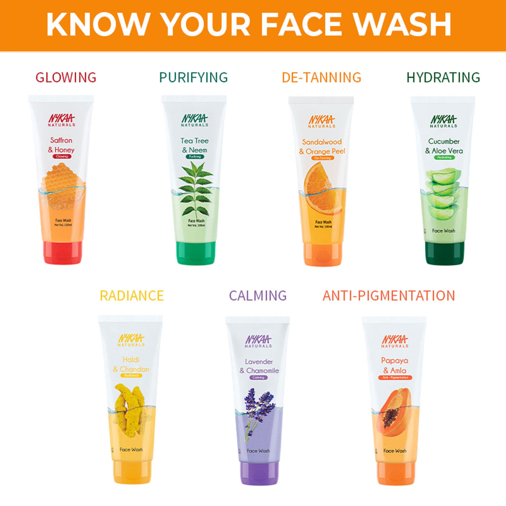 Nykaa Anti-Acne Face Wash With Salicylic Acid, Tea Tree & Neem - For Oily & Acne Prone Skin - Sandalwood Orange Peel | Grocsy