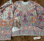 Anaita Multicolor Crepe Silk Stitched Suit with Digital Print & Zari Work | Grocsy