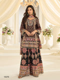 Anaita Black Crepe Silk Stitched Suit with Aari & Digital Print Work | Grocsy