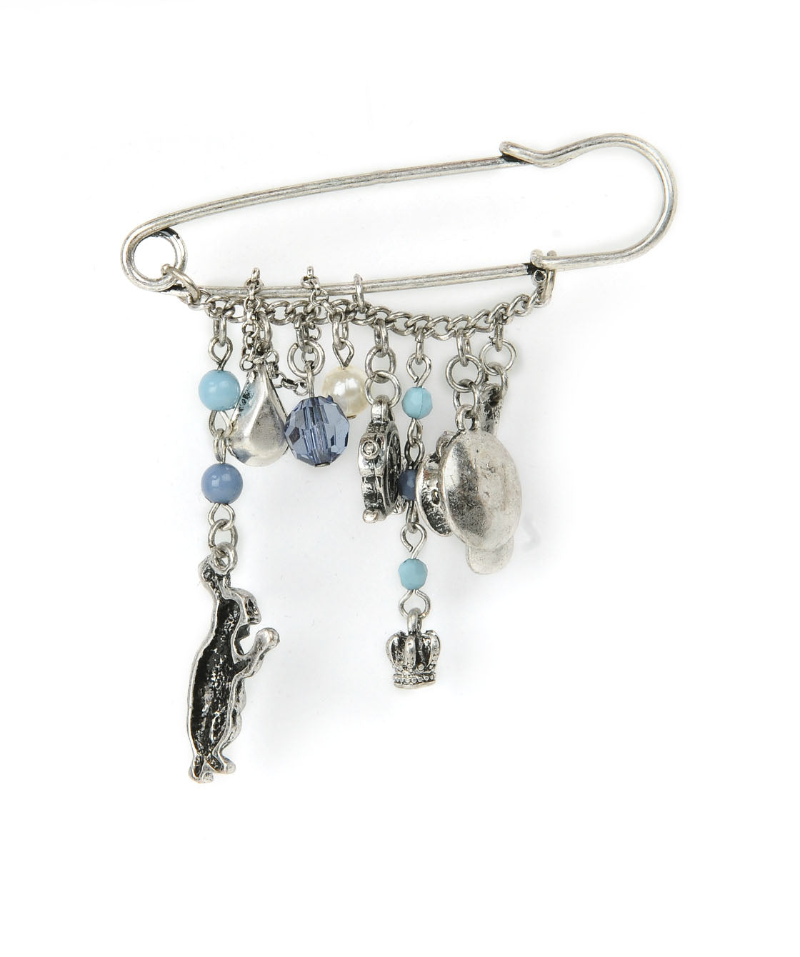 Rhodium-Plated Alloy Designer Stylish Brooch Pin - The Pari | Grocsy