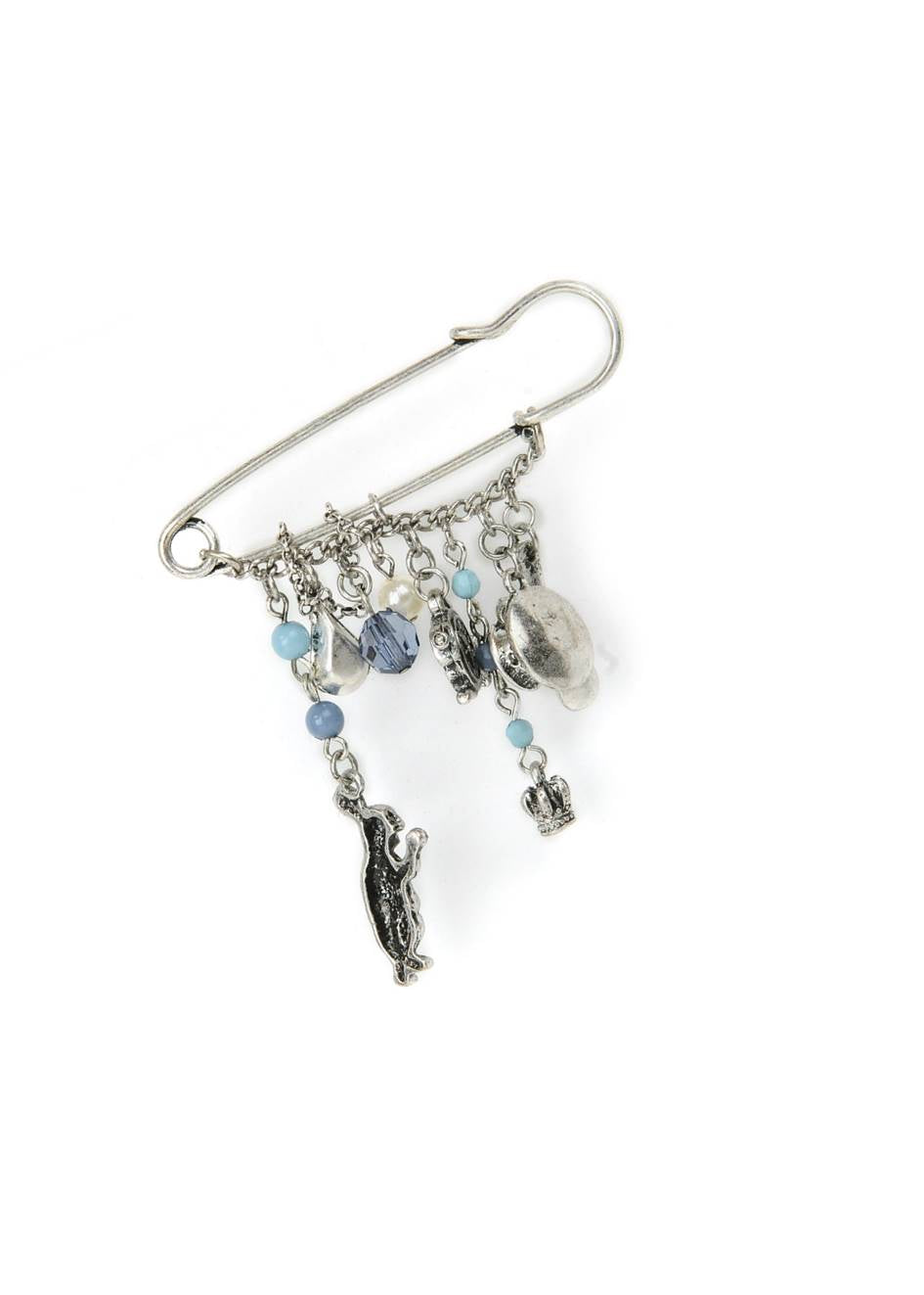 Rhodium-Plated Alloy Designer Stylish Brooch Pin - The Pari | Grocsy