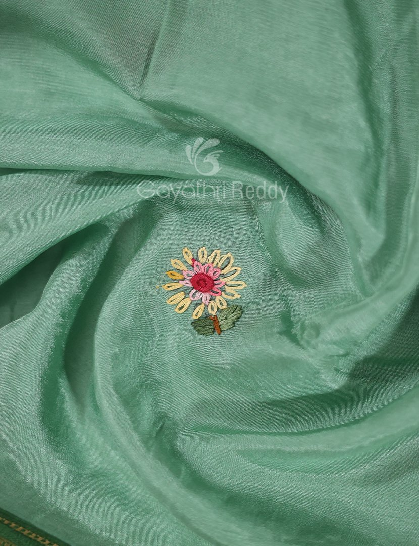 Vibrant Bright Red With Floral Motifs Pure Dola Silk Saree By Gayathri Reddy Designer Studio | Grocsy