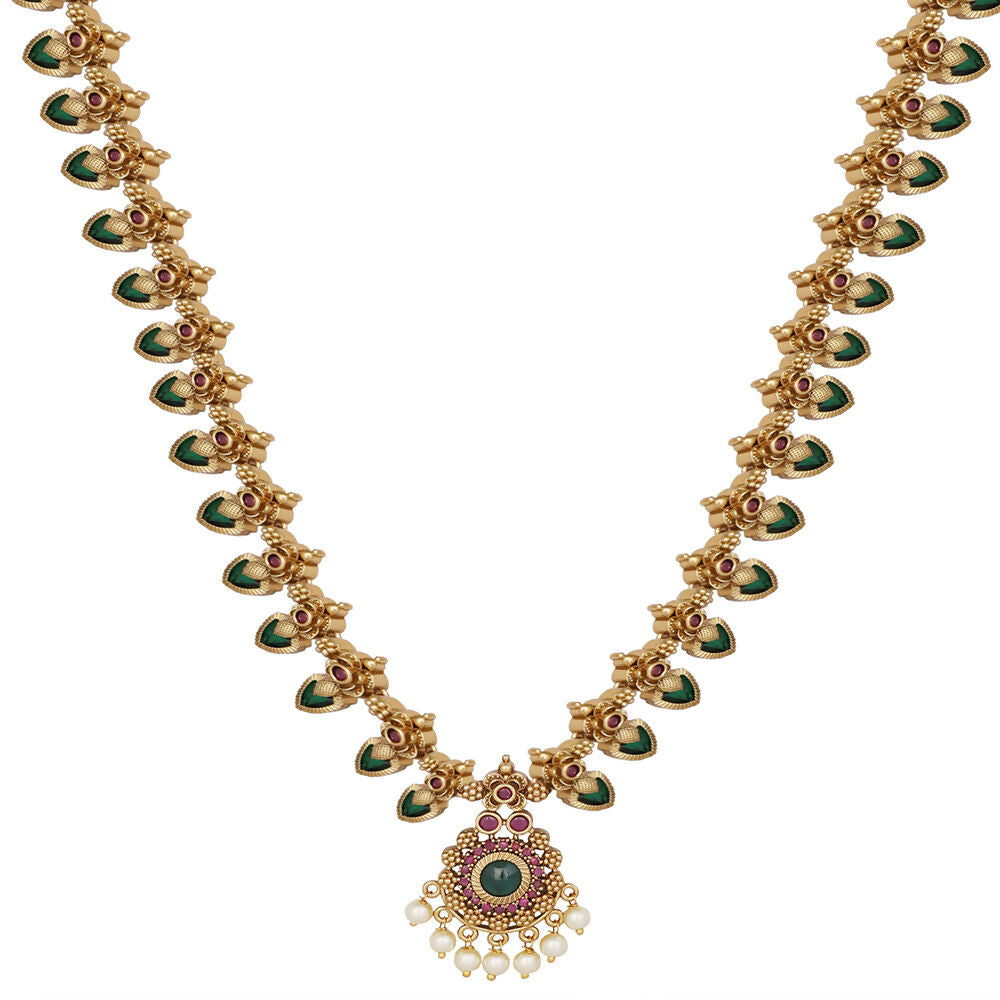 Nuyug 18K Gold Plated Temple Bliss Minimal Necklace Set | Grocsy