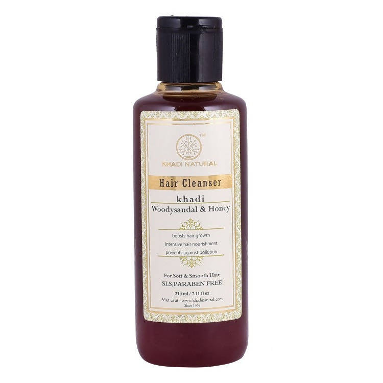 Khadi Natural Woodysandal & Honey Hair Cleanser | Grocsy