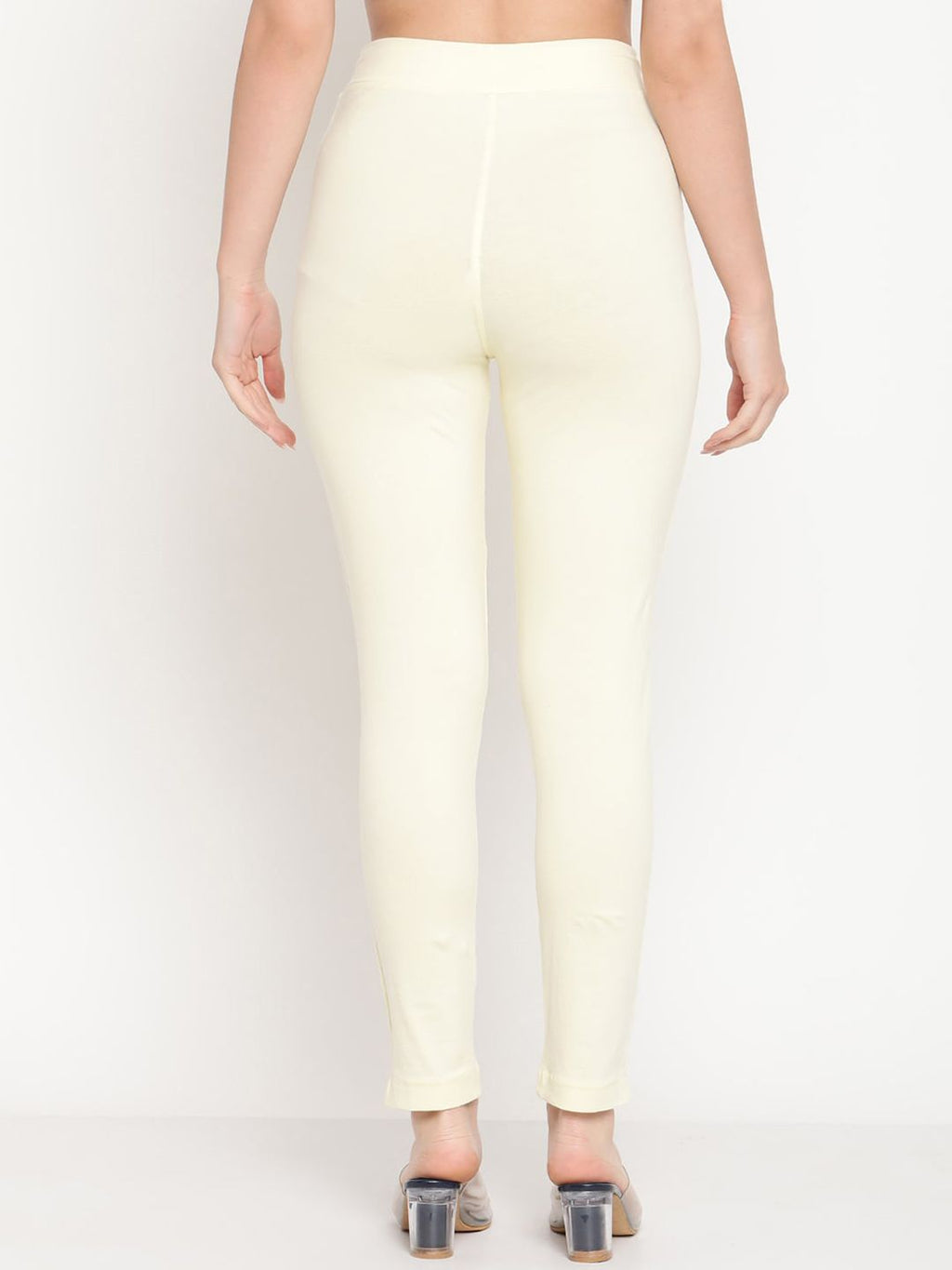 TAG 7 Pack of 2 Cream-Coloured & Maroon Ankle-Length Leggings | Grocsy