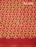 Dark Leaf Green And Red Colour Patola Print Semi Chanderi Saree By Gayathri Reddy Designer Studio | Grocsy