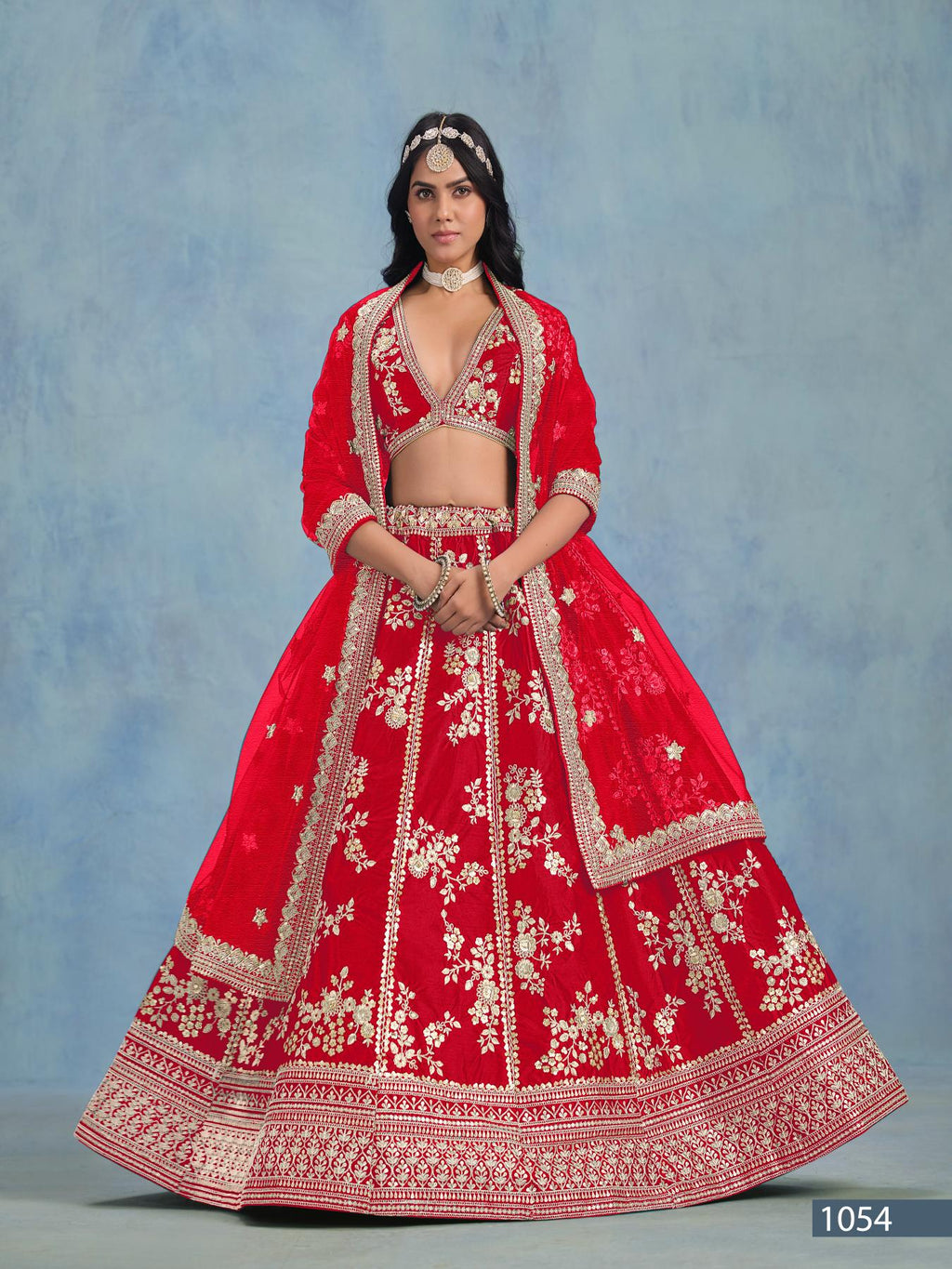 Anaita Red Embroidered Heavy Art Silk Designer Lehenga With Blouse | Grocsy