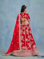 Anaita Red Embroidered Heavy Art Silk Designer Lehenga With Blouse | Grocsy
