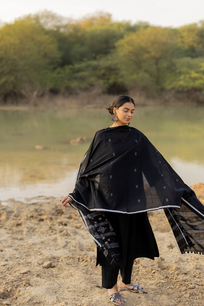 Vegaa Fashion Black Chanderi Silk Designer Salwar Suit | Grocsy