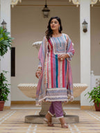 Vegaa Fashion Pink Rayon Embroidered Salwar Suit | Grocsy