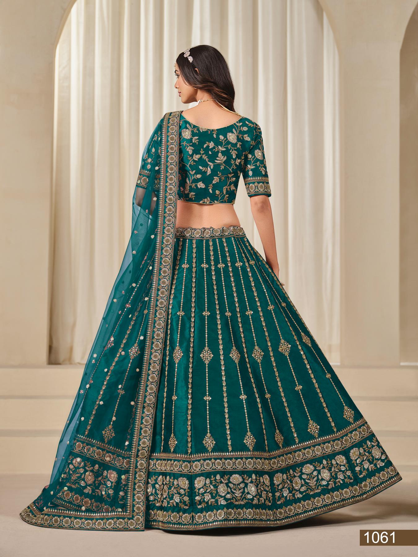 Anaita Rama Embroidered Heavy Art Silk Designer Lehenga With Blouse | Grocsy