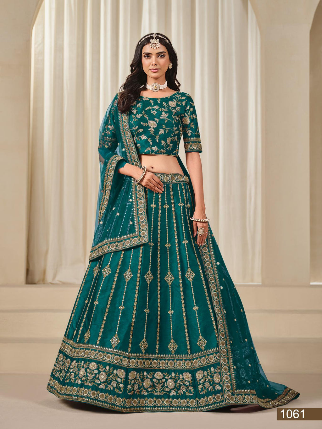 Anaita Rama Embroidered Heavy Art Silk Designer Lehenga With Blouse | Grocsy