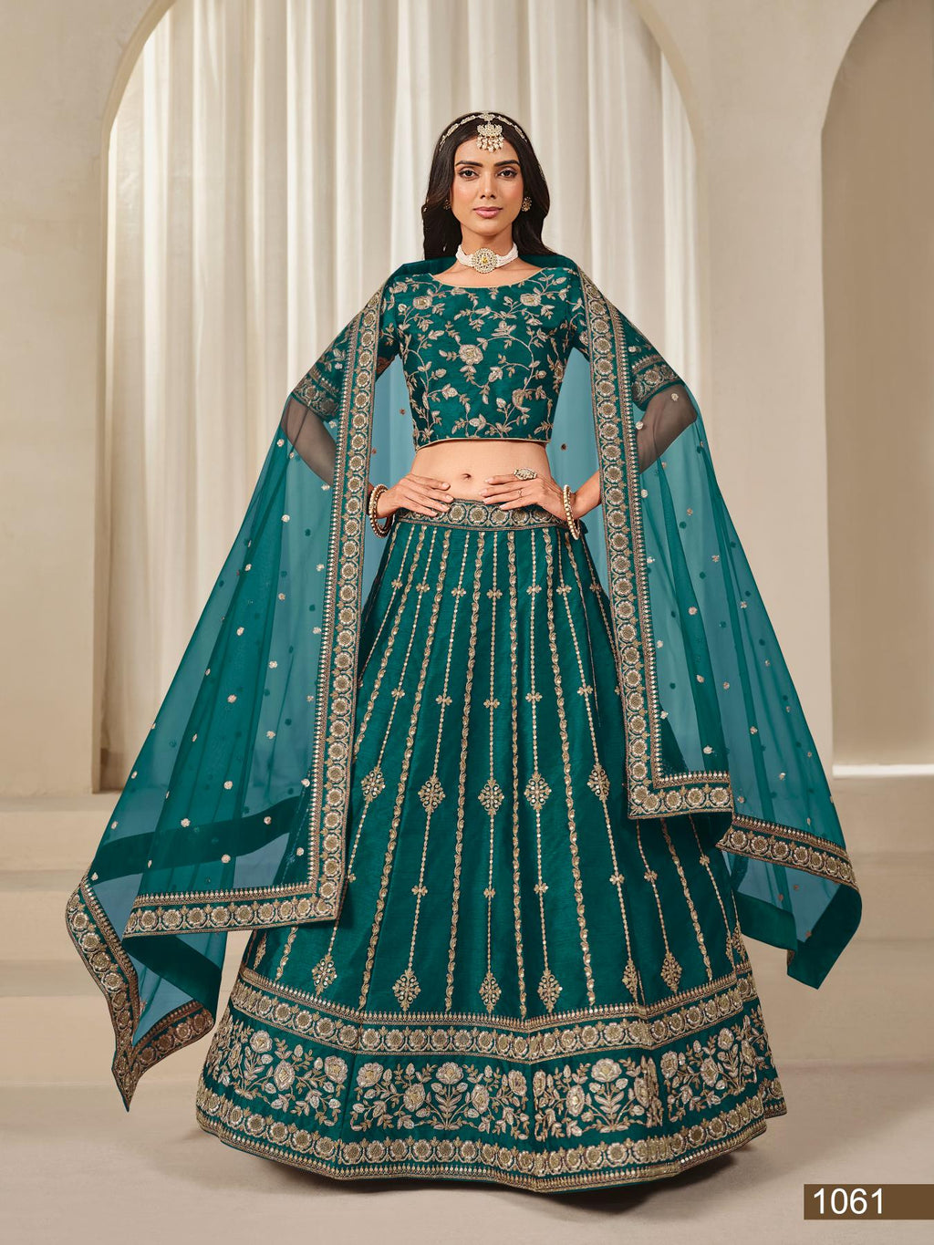 Anaita Rama Embroidered Heavy Art Silk Designer Lehenga With Blouse | Grocsy